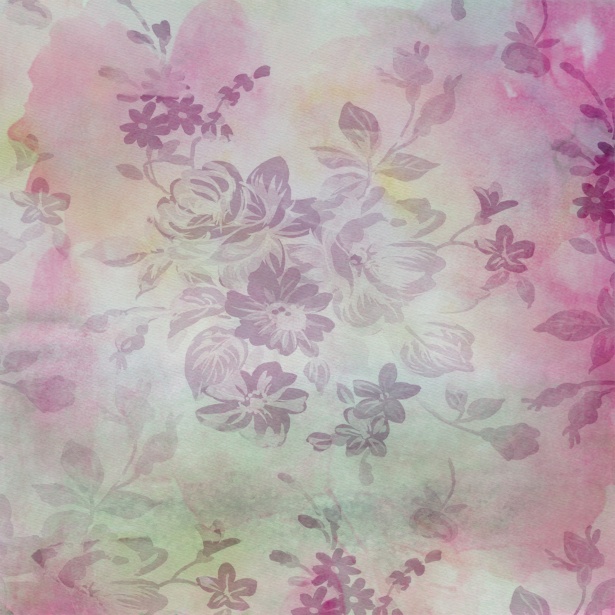 615x615 Floral Watercolor Paper Background Free Stock Photo