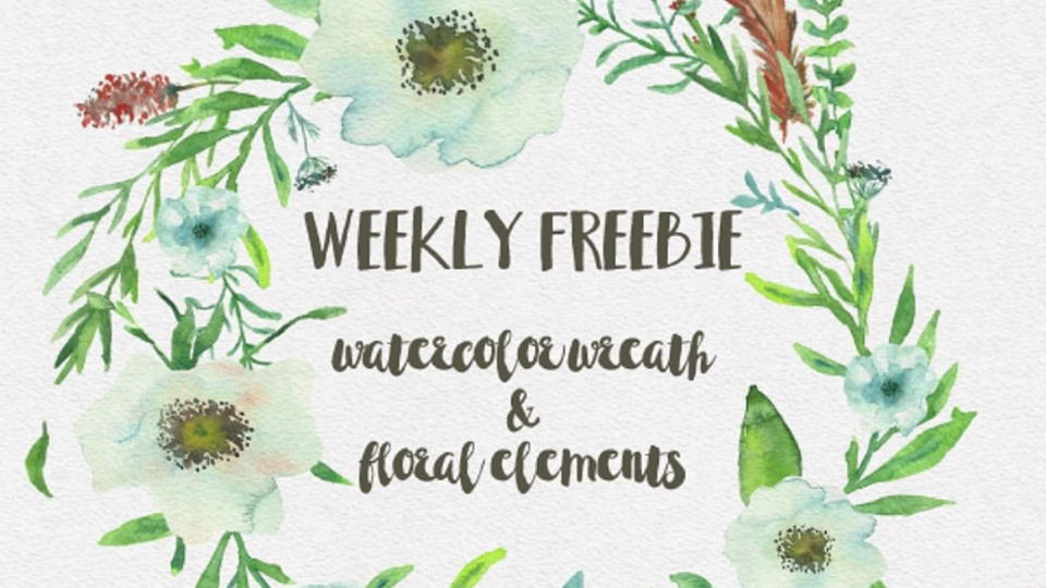 960x540 Free Watercolor Wreath Pinspiry