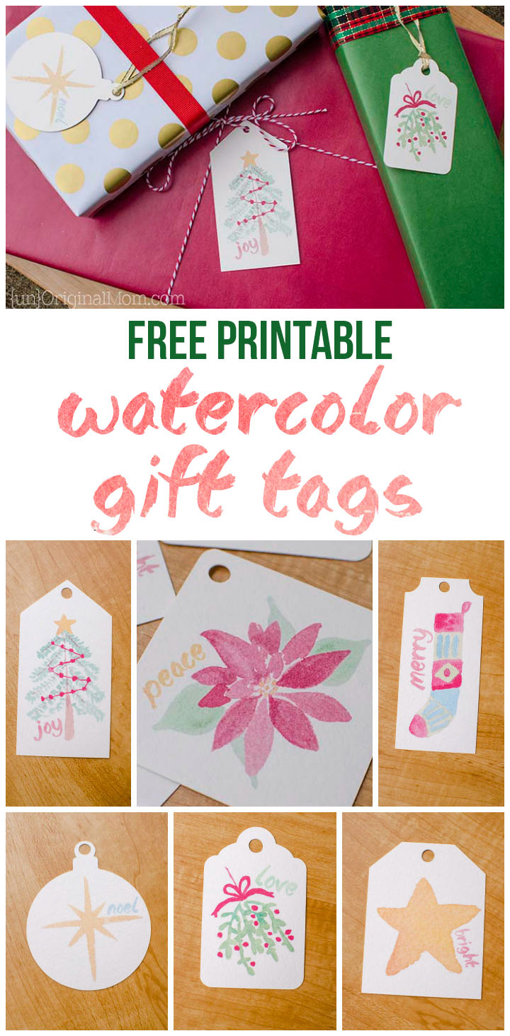720x1463 Free Printable Watercolor Gift Tags For Christmas