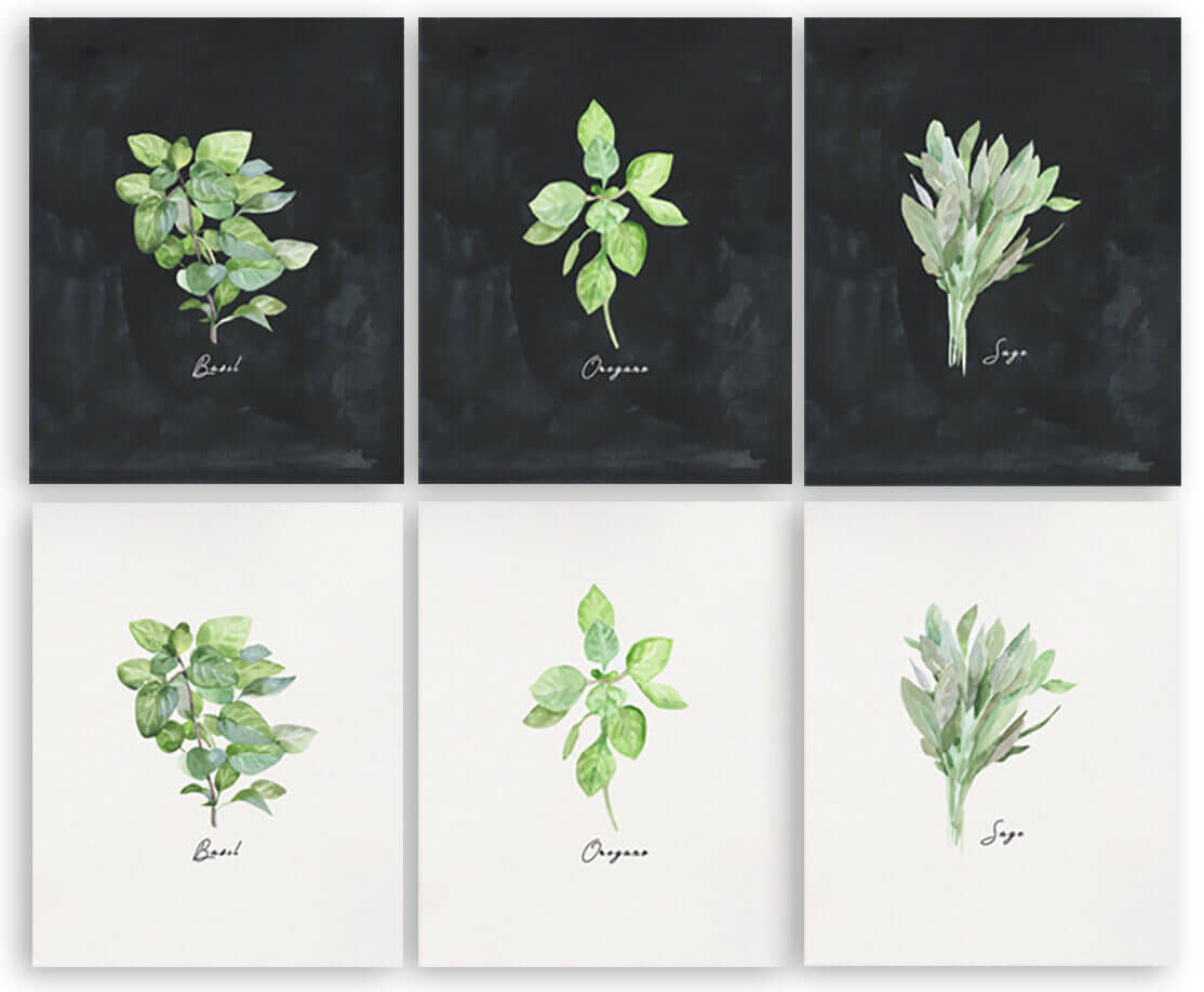 1114x918 Free Watercolor Herb Printables