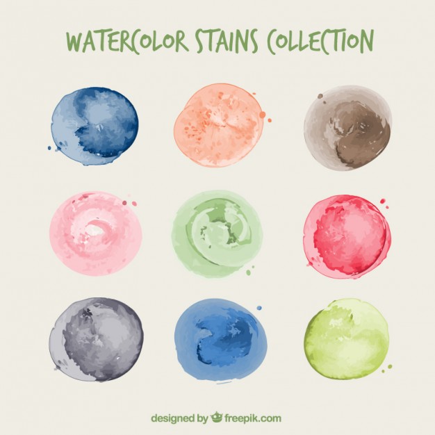 626x626 Watercolor Samples Set Vector Premium Download
