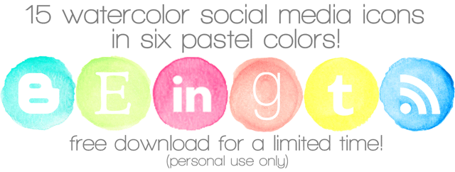 640x242 Free Watercolor Social Media Icons Crab Fish Bucket List