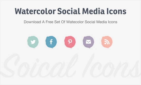 558x339 Watercolor Social Media Icons Free Psd Psdexplorer