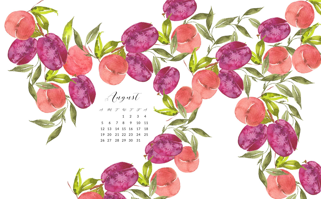 1336x828 Free 2018 August Watercolor Wallpapers