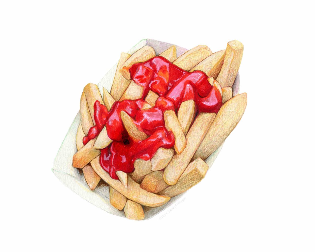 1280x1024 Kendyllhillegasfrench Fries And Ketchup, 2014 By Kendyll