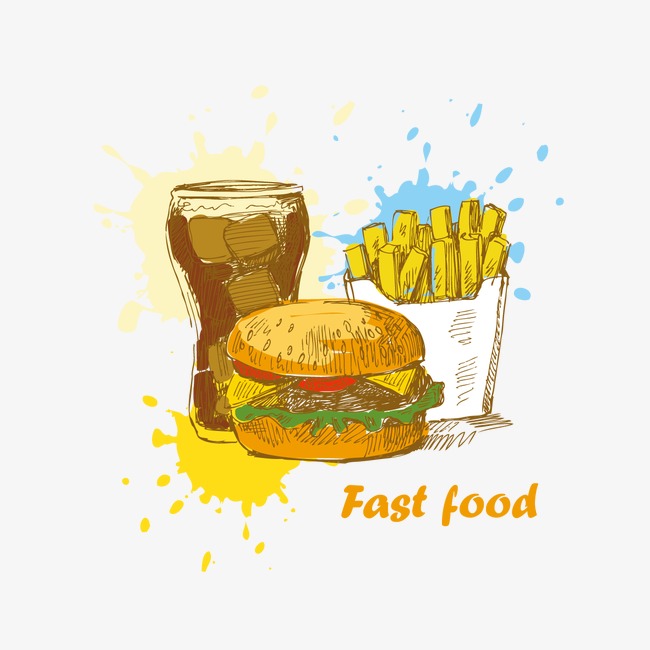 650x650 Drawing Burger And Fries, Burger Vector, Watercolor, Hamburger Png