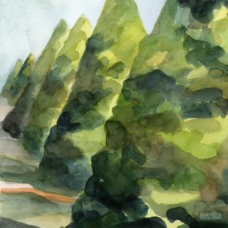 900x900 Topiary Parc St Cloud Watercolor Painting Of France Painting By