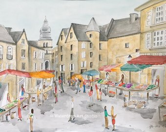 340x270 Vintage French Watercolor French Country Art Floral Art