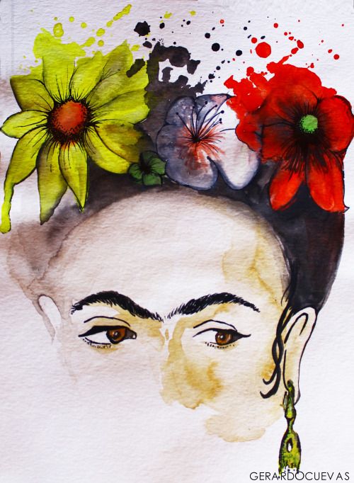 500x682 Frida Kahlo Watercolor Frida Kahlo Inspired Art Amp Craft