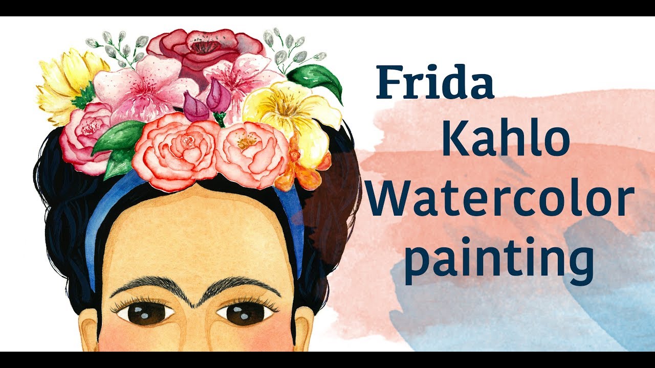 1280x720 Frida Kahlo Watercolor Painting