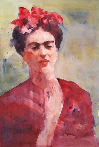 324x480 Frida Kahlo With Red Flowers In Her Hair