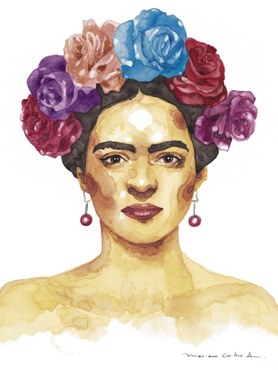 401x534 Frida 1 Aquarela