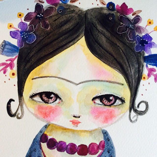 640x640 Susana Tavares Frida Kahlo Original Watercolor Painting