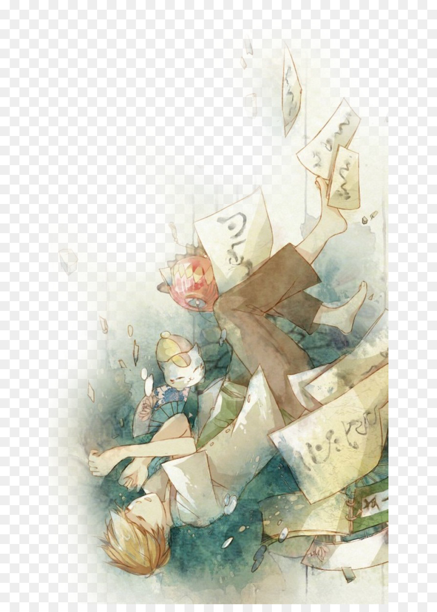 900x1260 Natsumes Book Of Friends Watercolor Painting