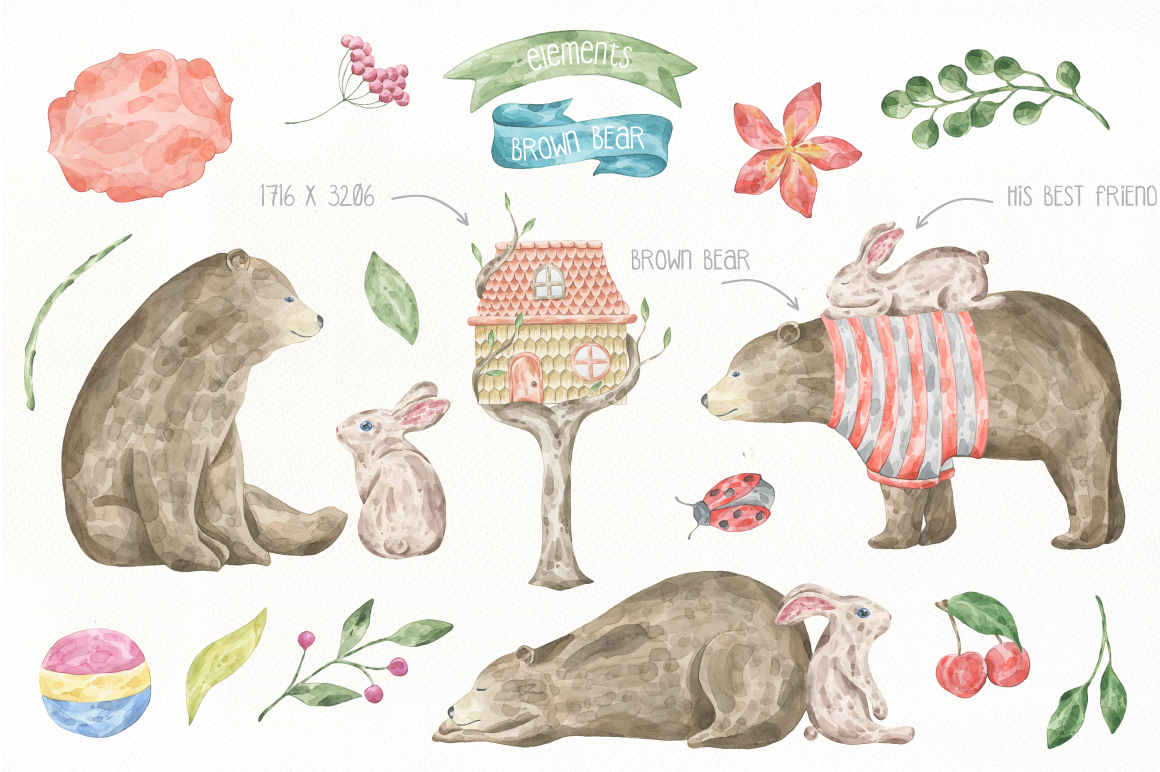 1160x772 Best Friend Watercolor Collection By Julia Dreams