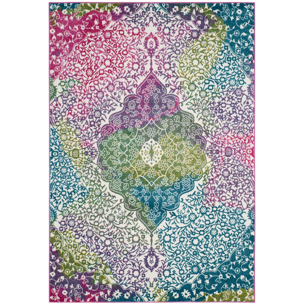 1000x1000 Safavieh Watercolor Ivoryfuchsia 7 Ft. X 9 Ft. Area Rug Wtc672f 6