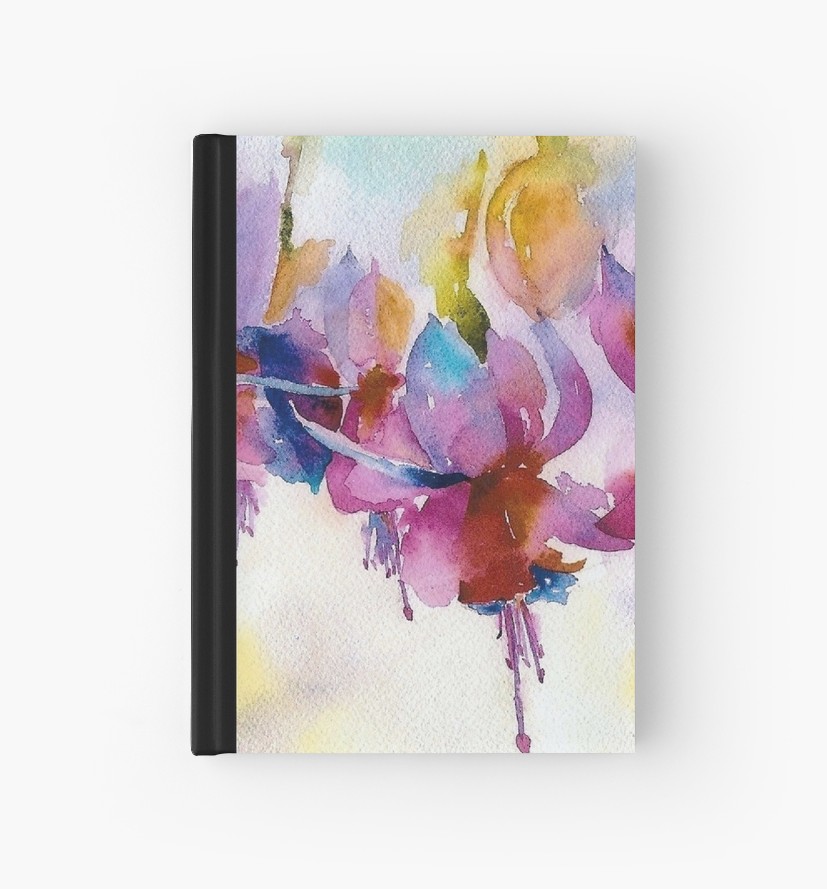827x889 Fuchsia Watercolor Ii Hardcover Journals By Pat Yager Redbubble