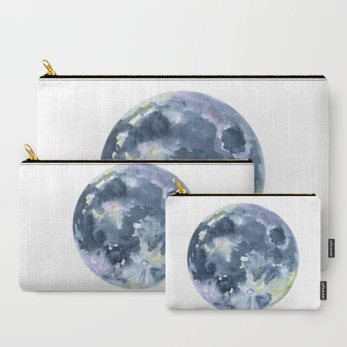 700x700 Full Moon Watercolor Carry All Pouch By Susanwindsor Society6