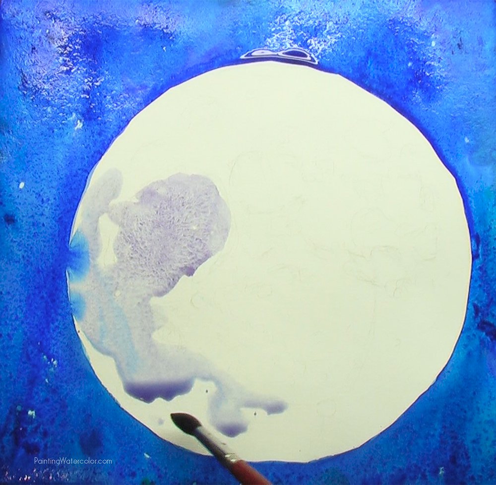 1000x978 How To Paint A Full Moon Watercolor Painting Tutorial