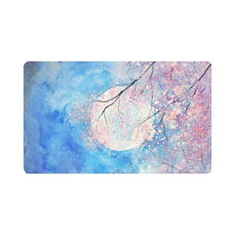 466x466 Siwbko Watercolor Full Moon Cherry Blossom Tree