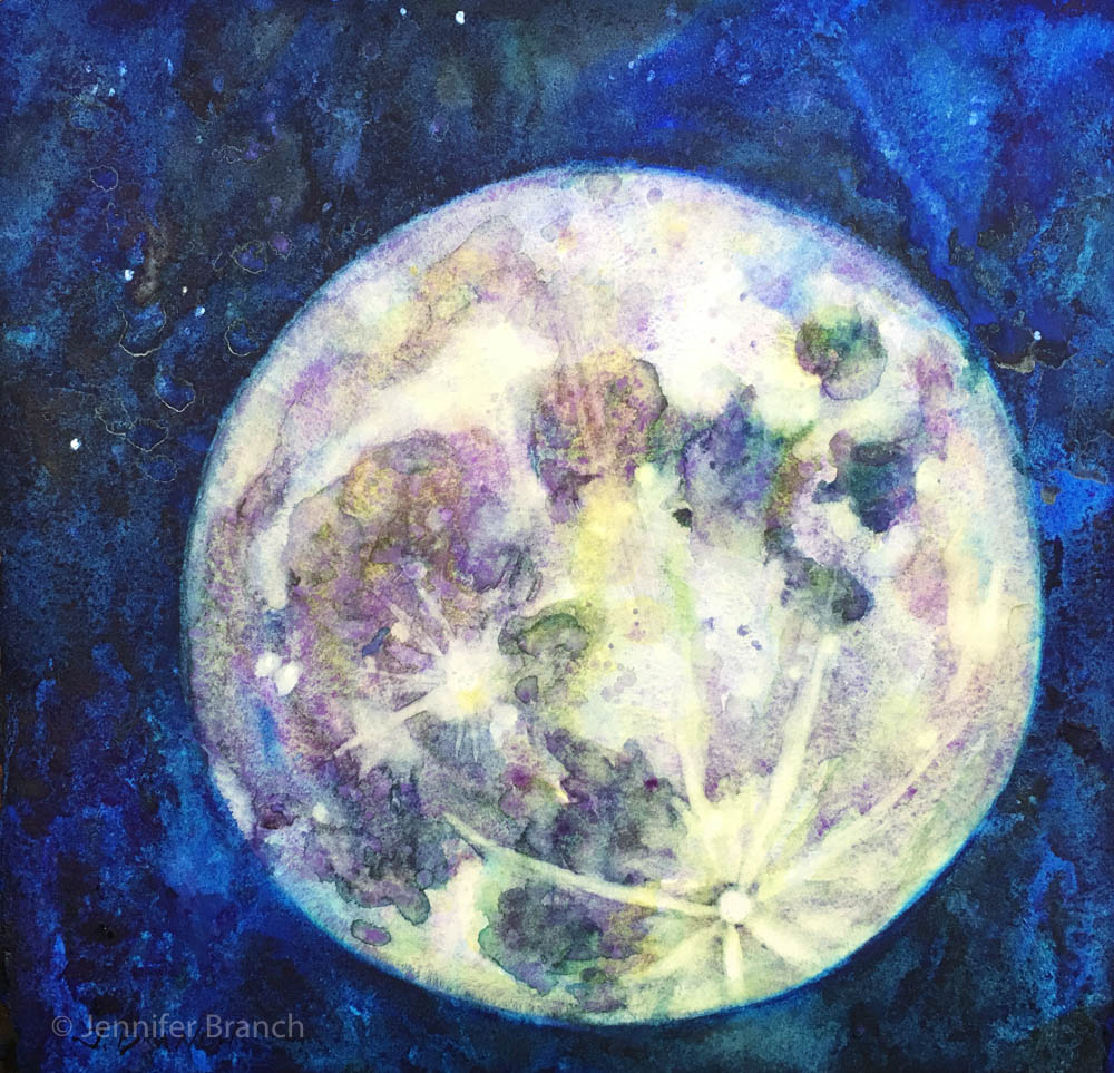 1000x963 How To Paint A Full Moon Watercolor Painting Tutorial