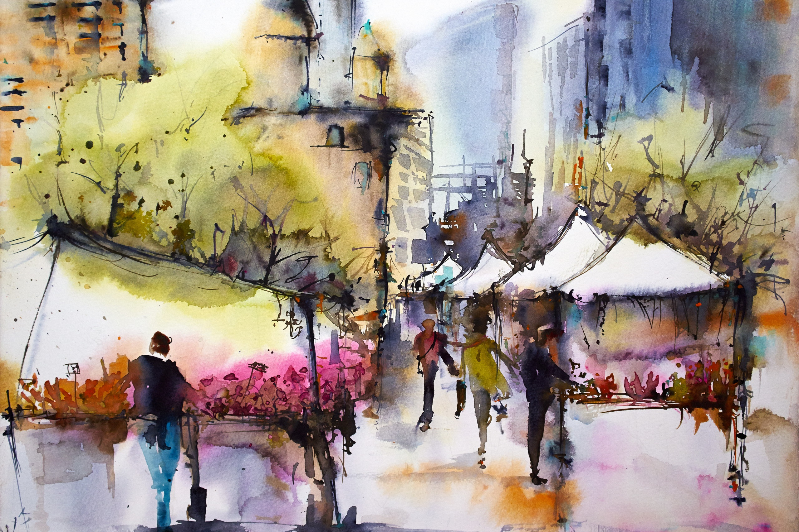 2560x1707 Watercolor Painting Hd Watercolor Full Hd Wallpaper And Background