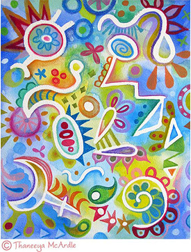 275x362 Watercolor Pencil Art Lesson Colorful Whimsical Abstract Art