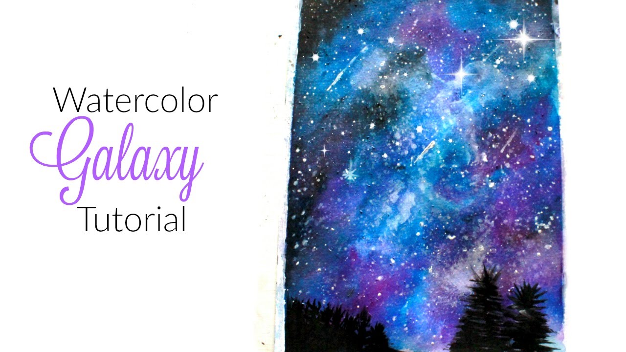 1280x720 Galaxy Watercolor Painting