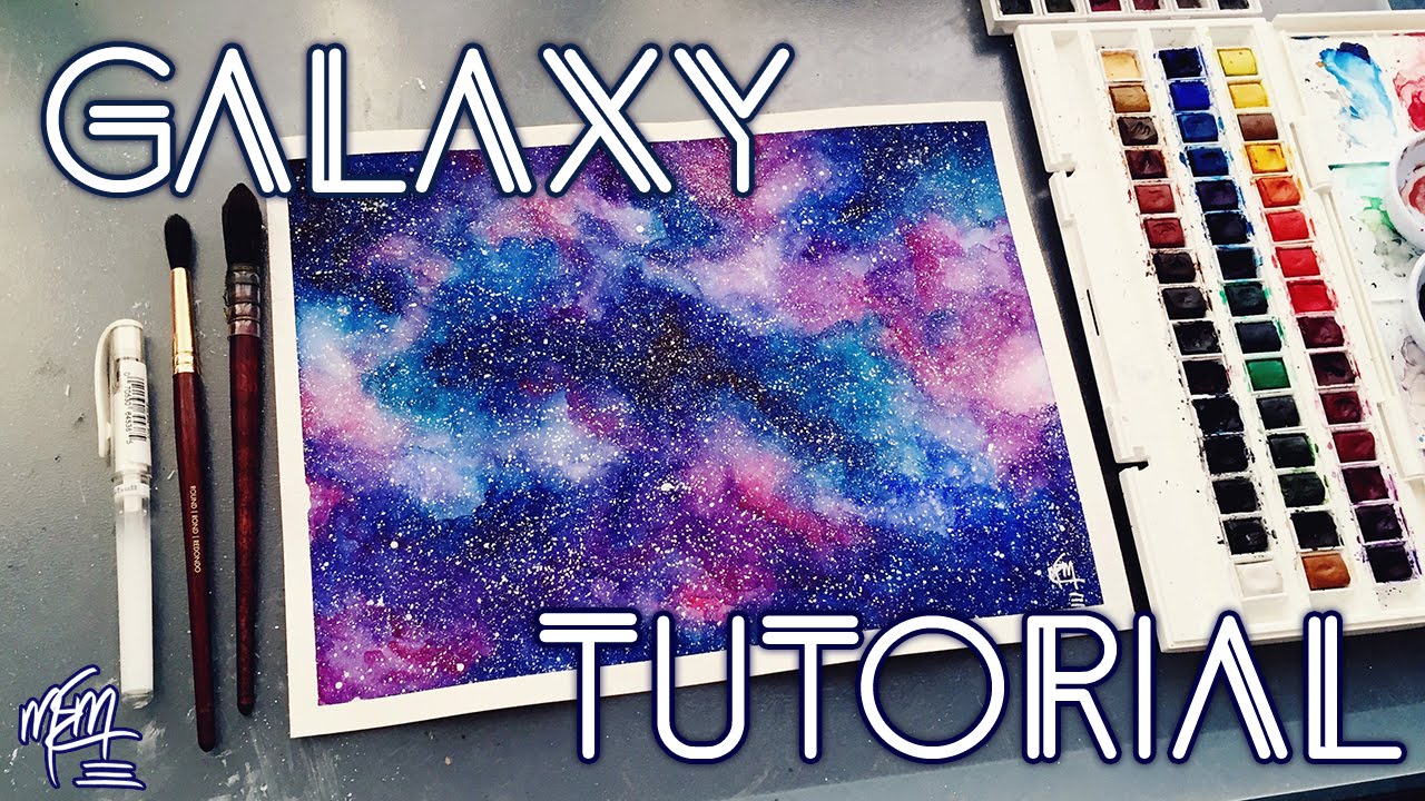 1280x720 How To Paint A Watercolour Galaxy Tutorial
