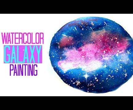 432x360 Diy Easy Galaxy Watercolor Painting