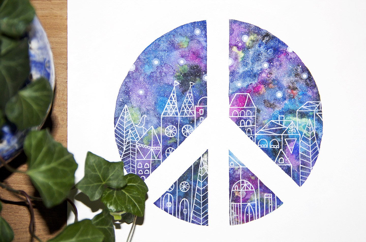 1440x952 Galaxy Effect Watercolor Art Tutorial {Guest Post By Gaby Friedman