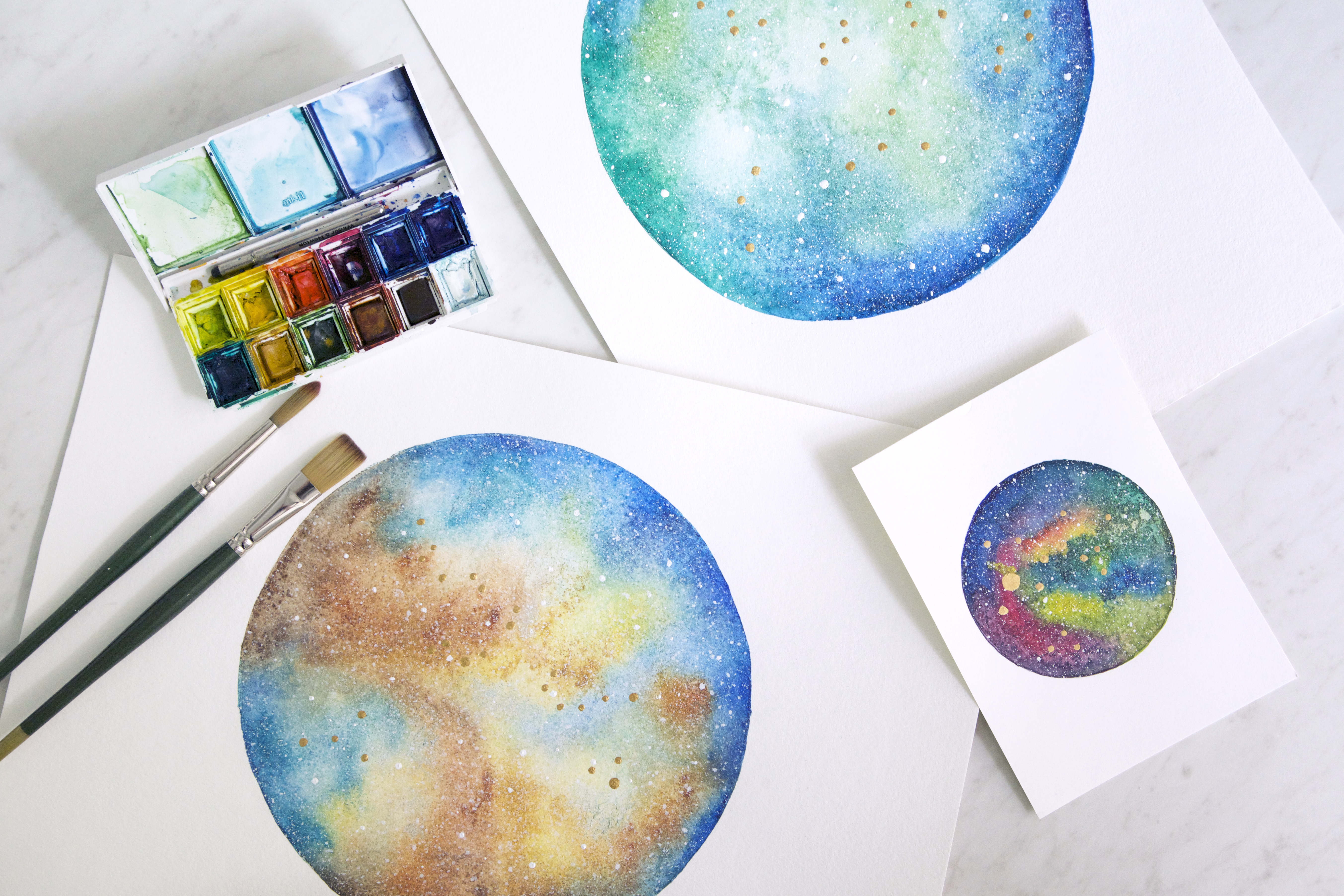 5412x3608 Create Your Own Watercolor Galaxy