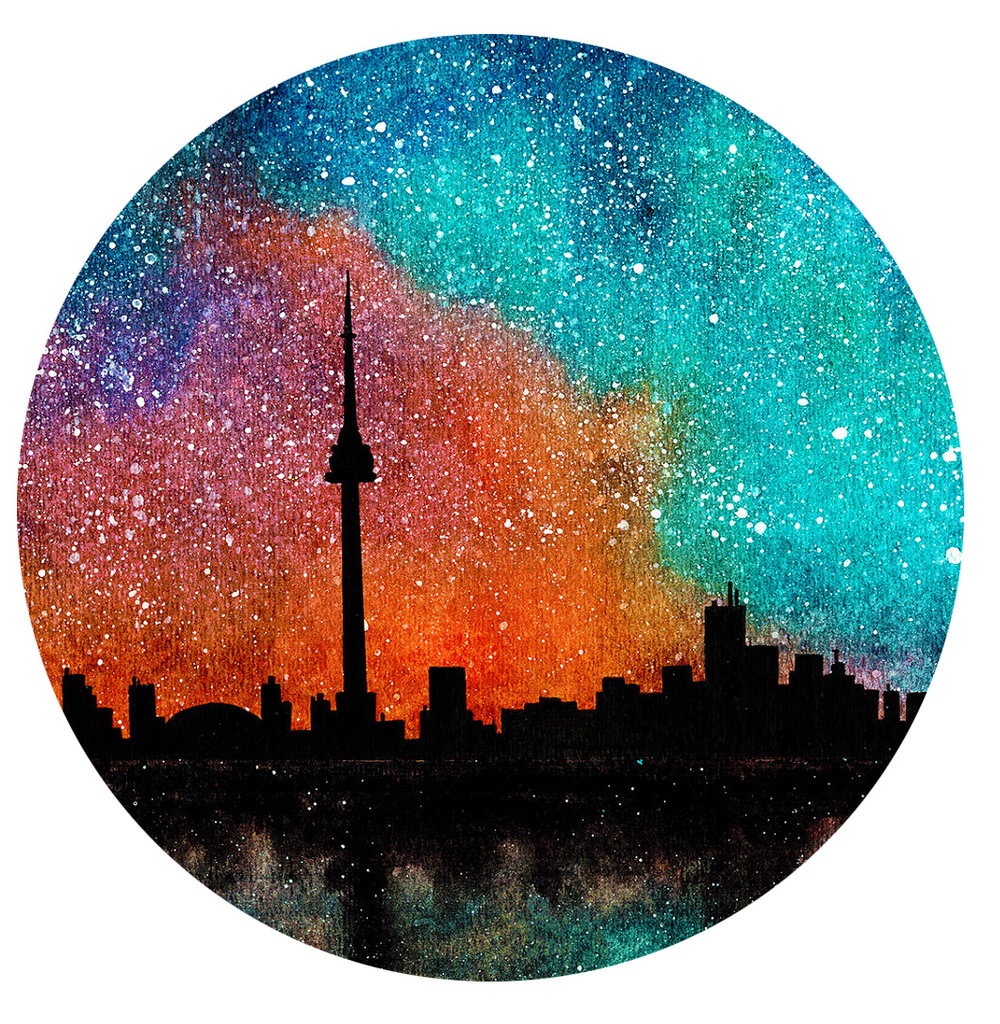 1000x1024 Galaxy Watercolor Painting With Mint Studio