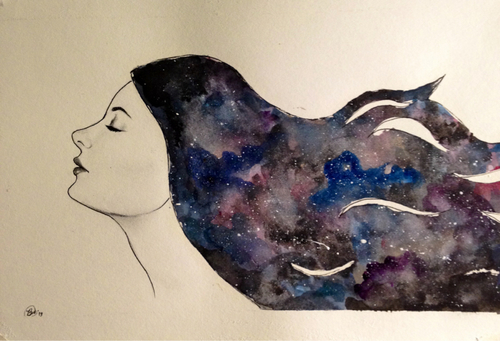 500x341 Instagram Thatsbrantastic Galaxy Painting In Watercolor