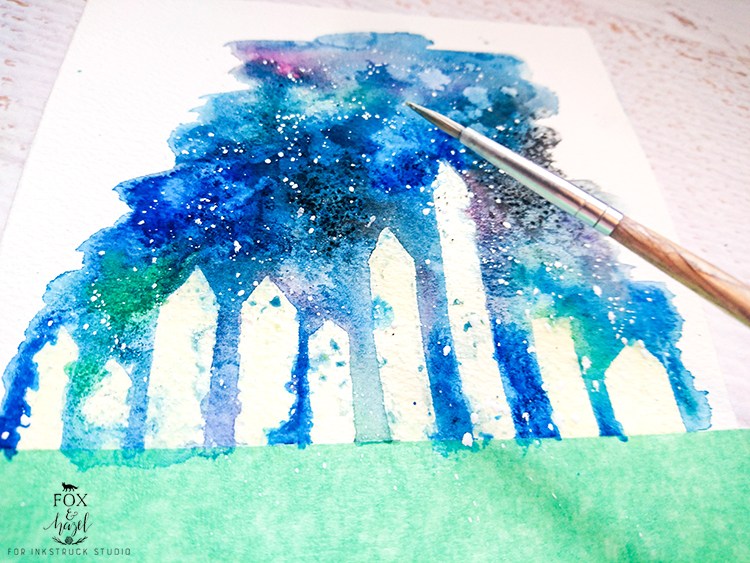 750x563 Watercolor Galaxy Cityscape Diy
