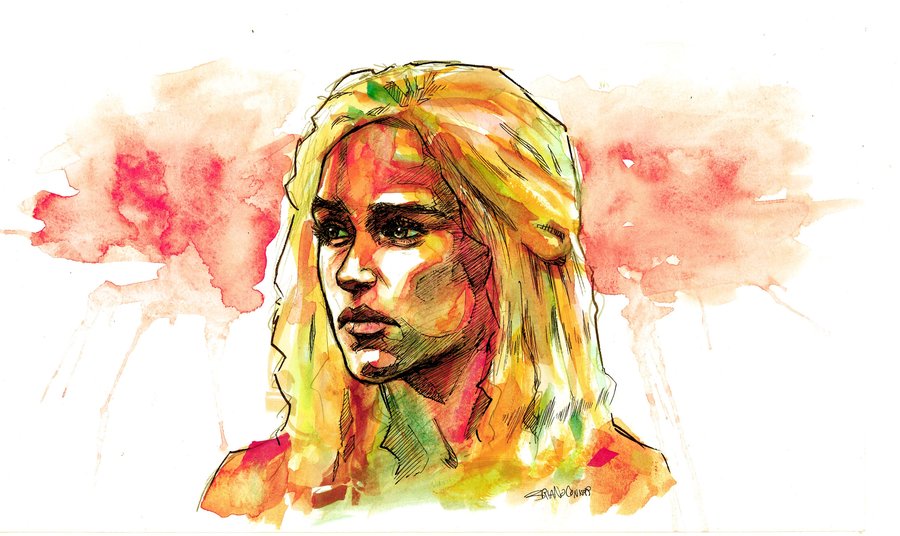900x536 Game Of Thrones Khaleesi Watercolor By Theonlybriman47