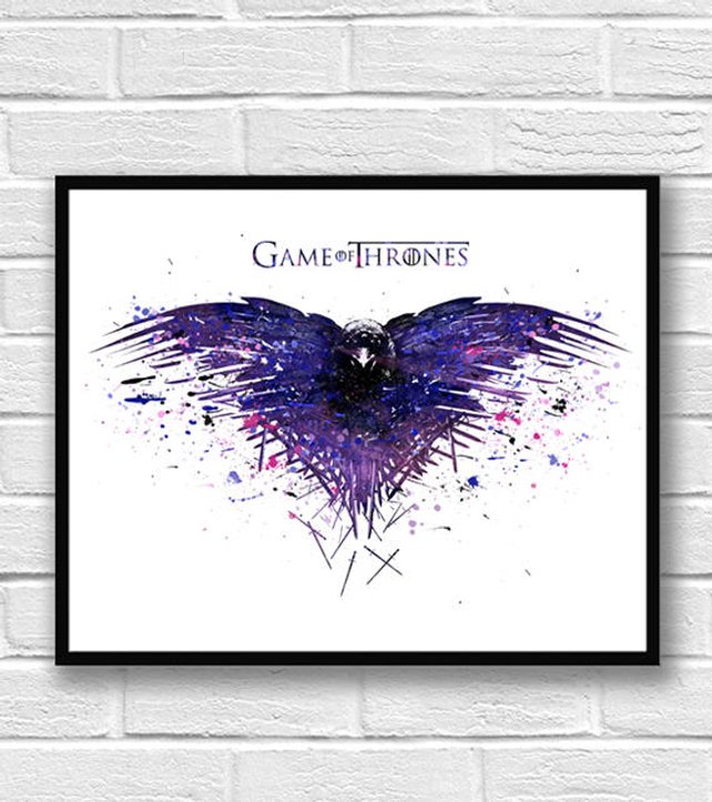 642x723 Game Of Thrones Watercolor Print Home Decor Movie Poster Etsy