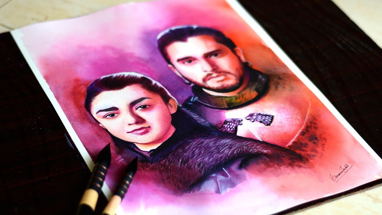 1280x720 Jon Snow And Arya Stark