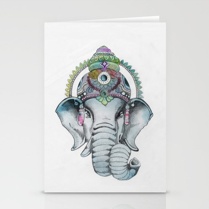 700x700 Ganesha Watercolor Stationery Cards By Maggiebouchard Society6