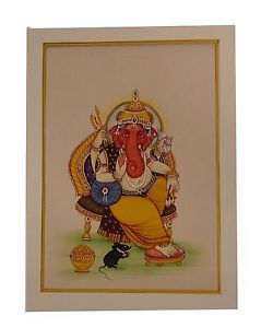 239x300 Painting Art Paper Indian Hindu Ganesha Handmade Watercolor