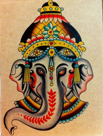 361x475 Sri Ganesha Watercolor On Board Robert Ryan Spiritual Life