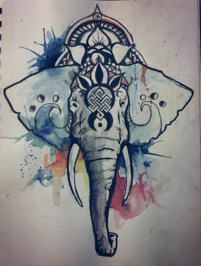 778x1026 Ganesha Watercolor