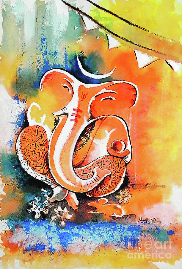 612x900 Ganesha Painting By Gallery Hermana