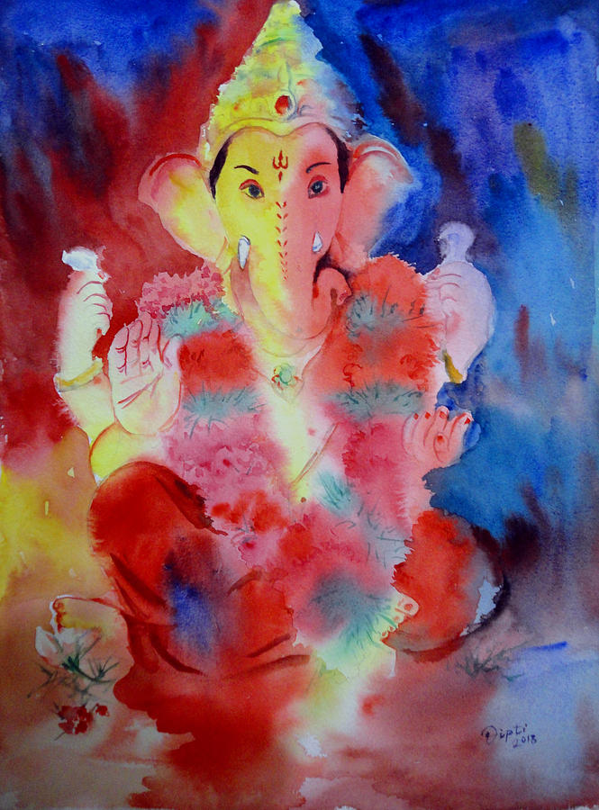 665x900 Lord Ganesha Painting By Diptimayee Nayak