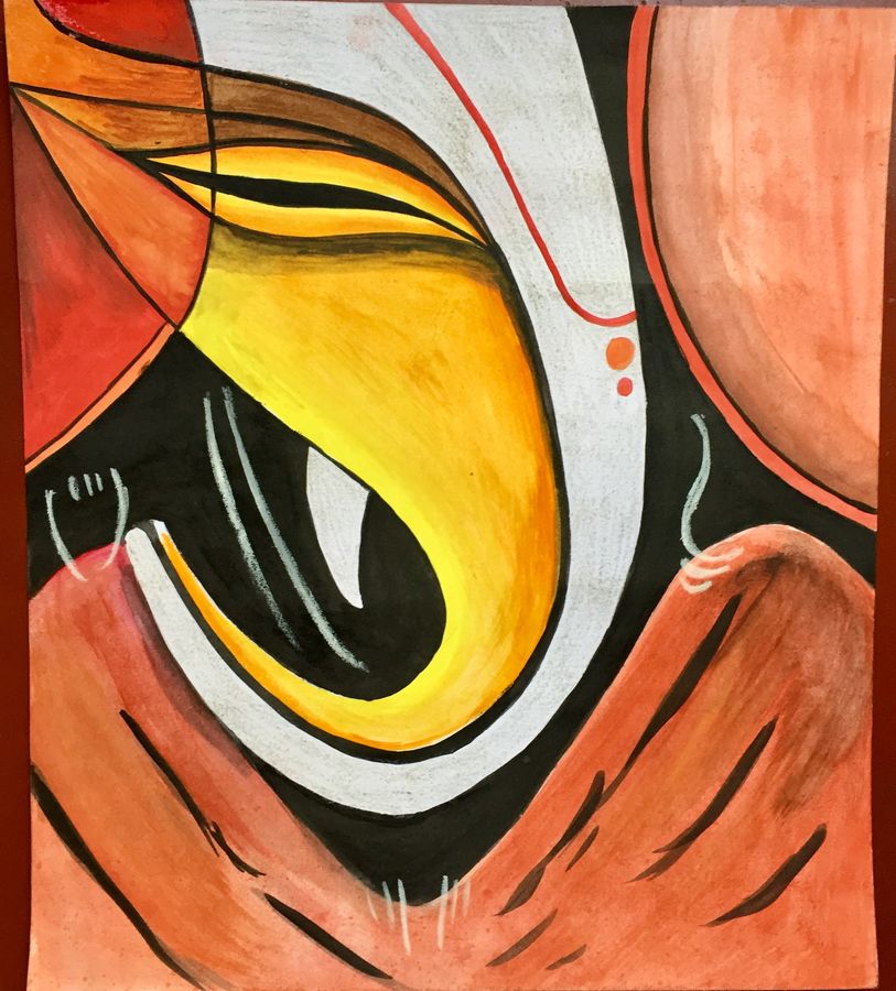 813x900 Lord Ganesha Watercolor Painting By Artist Soumya Das