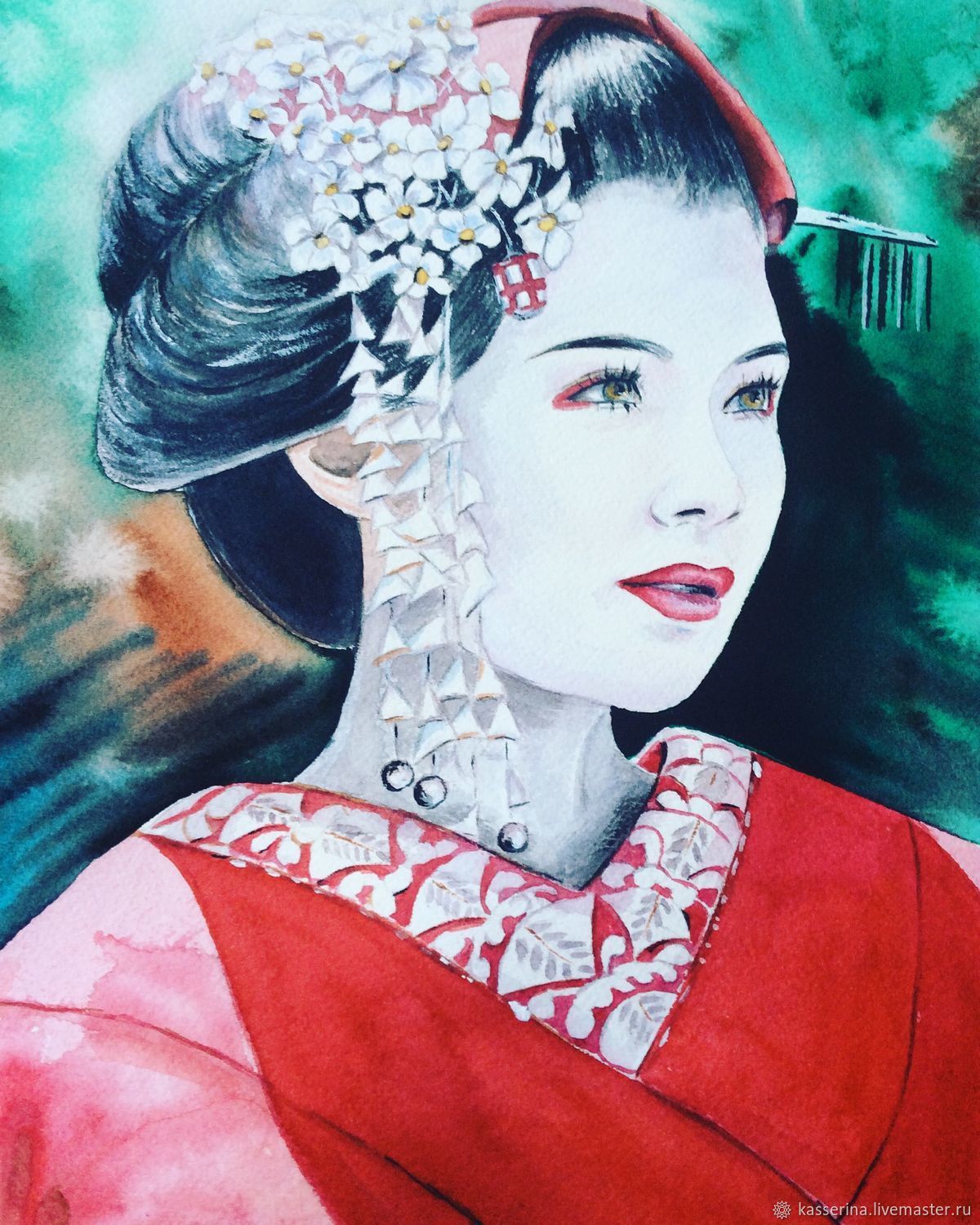 1200x1500 Geisha In Red Shop Online On Livemaster With Shipping