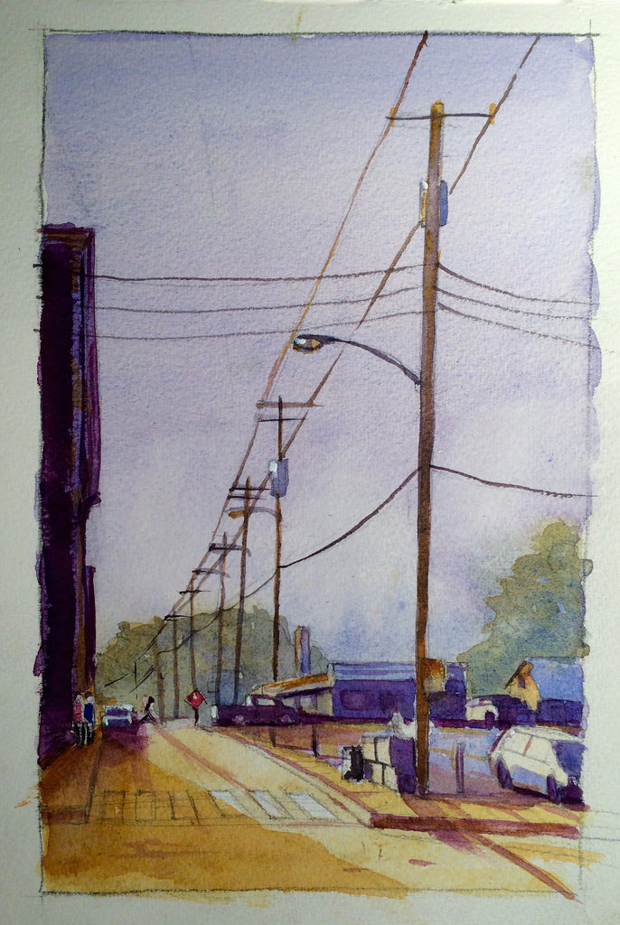 686x1024 Steve Penberthy Adventures In Watercolor First Street Alley