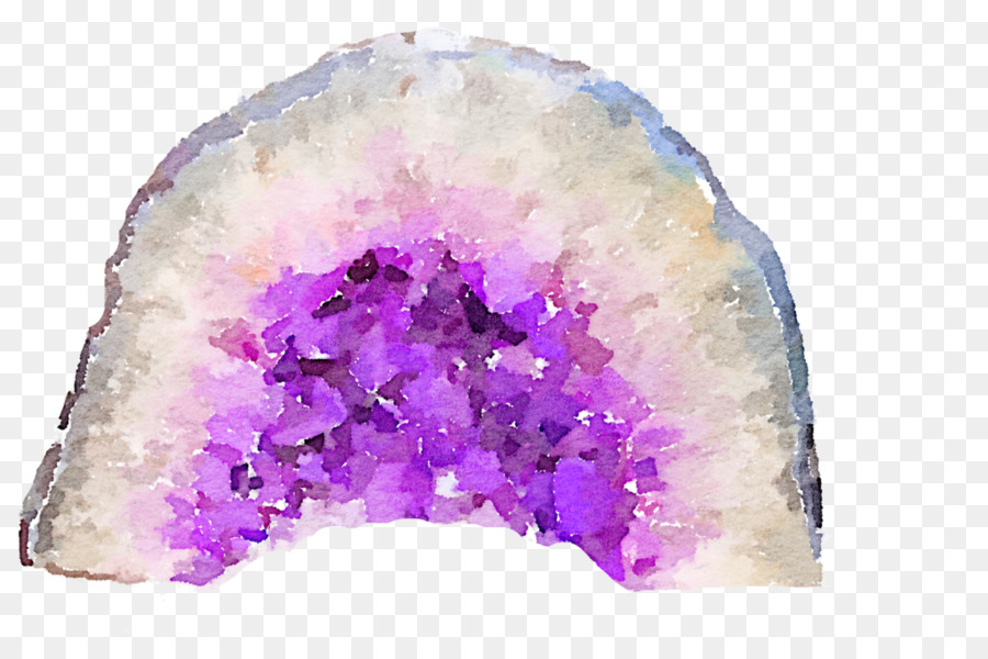 900x600 Mineral Geode Watercolor Painting Crystal Clip Art