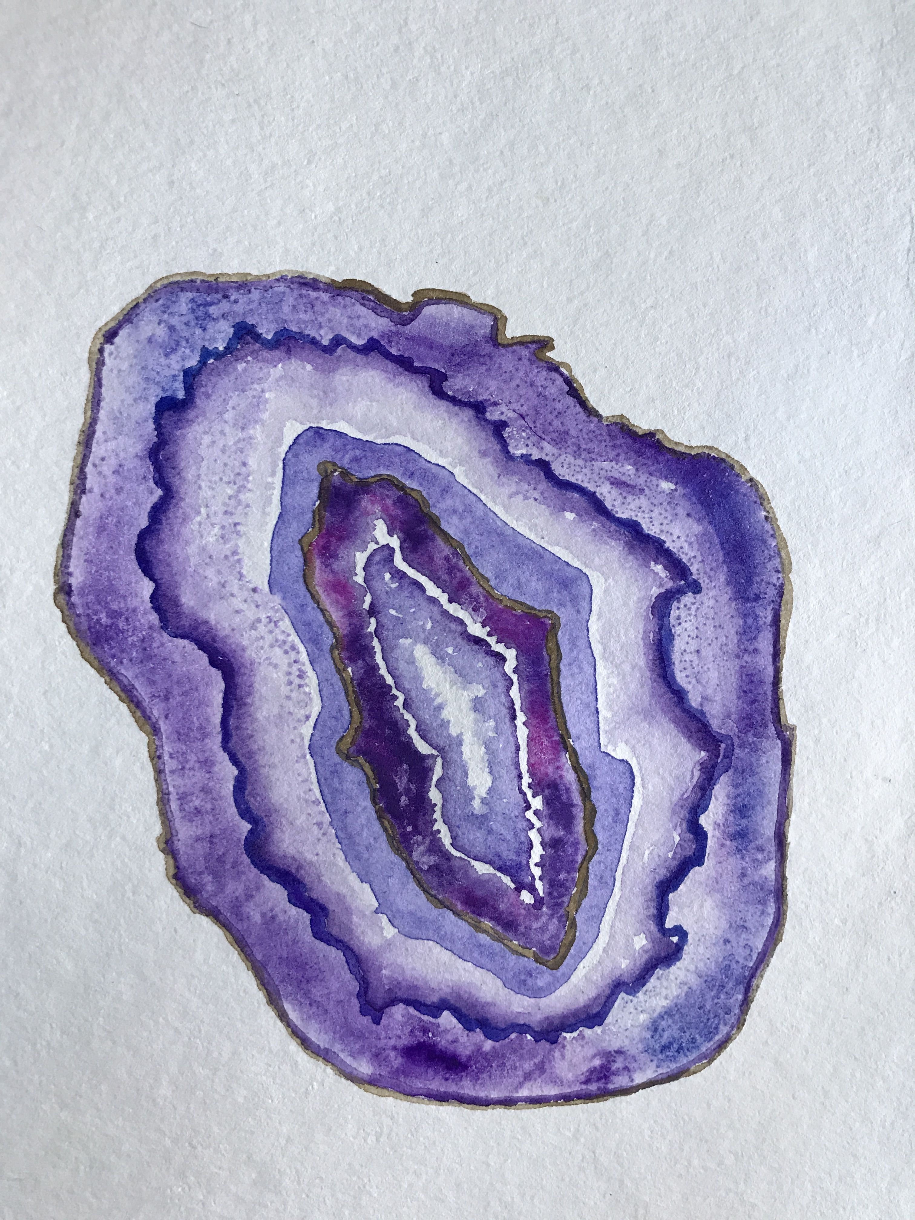 3024x4032 Purple Agate Geode Watercolor
