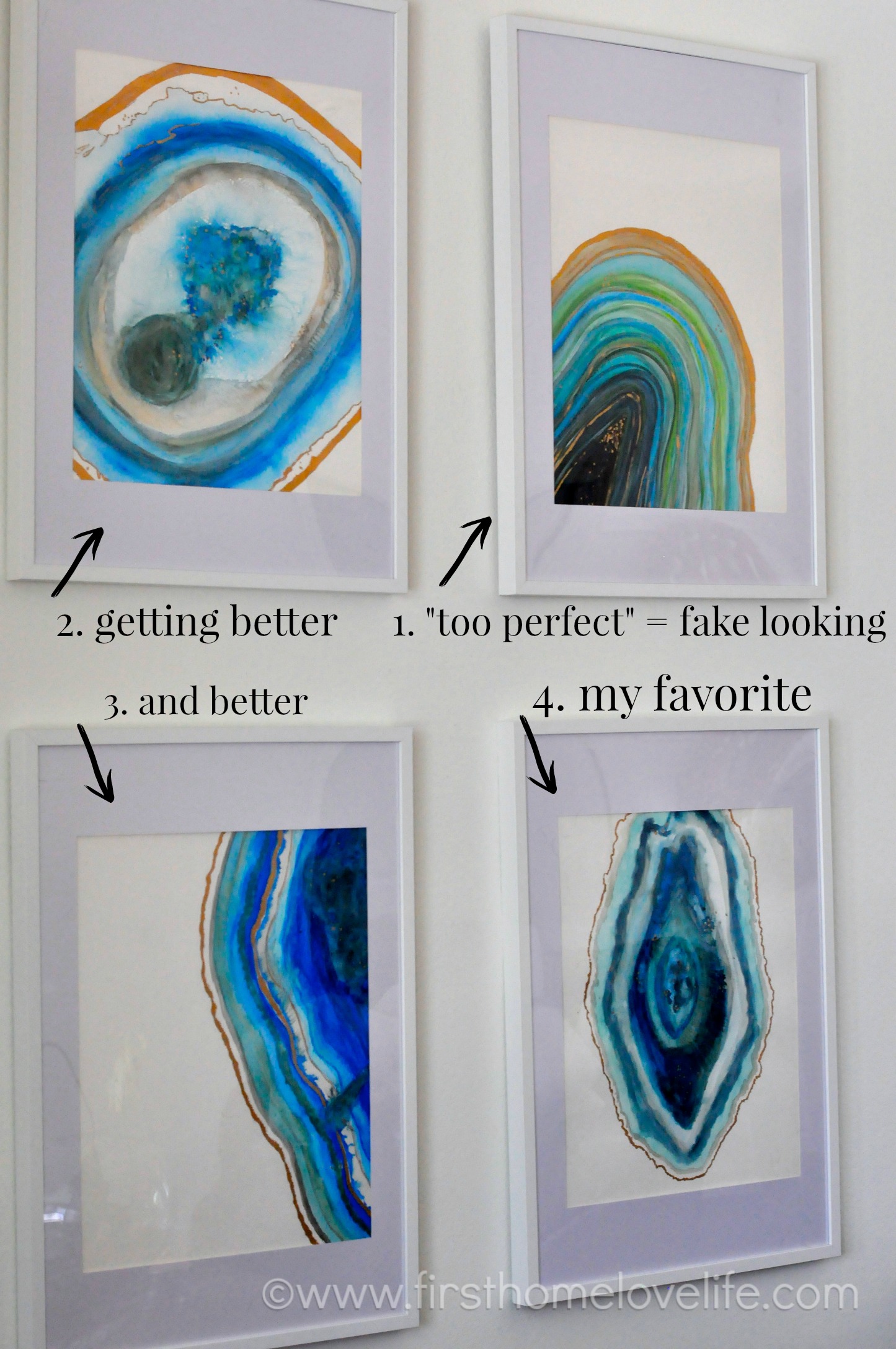 1445x2176 Diy Agate Watercolor Artwork